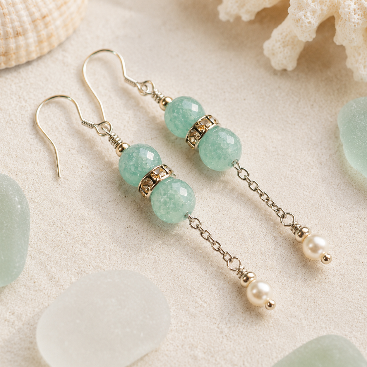 Seafoam Horizon Earrings