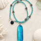 Ocean Glow Dichroic Glass Pendant Necklace