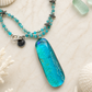 Ocean Glow Dichroic Glass Pendant Necklace