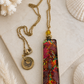 Molten Tide Dichroic Glass Pendant Necklace