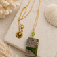 Emerald Tide Fused Glass Necklace