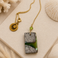 Emerald Tide Fused Glass Necklace