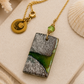 Emerald Tide Fused Glass Necklace