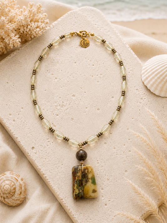 Golden Tide Mosaic Necklace