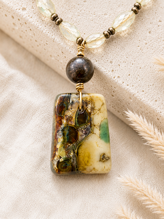 Golden Tide Mosaic Necklace