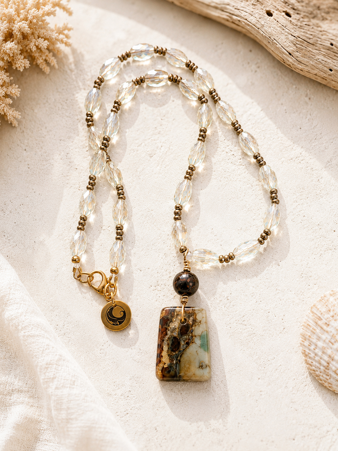 Golden Tide Mosaic Necklace