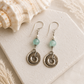 Seafoam Shell Medallion Earrings