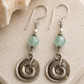 Seafoam Shell Medallion Earrings