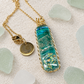 Seafoam Tide Fused Glass Pendant Necklace