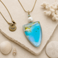 Pearl Tide Coastal Glass Pendant Necklace