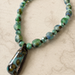 Moss and Sea Roman Glass Necklace