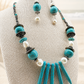 Baroque Pearls and Dyed Howlite