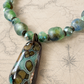 Moss and Sea Roman Glass Necklace